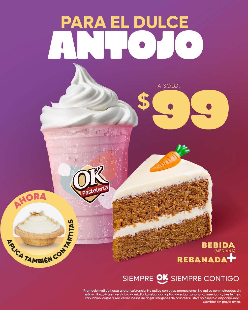 Combo Rebanada + bebida mediana